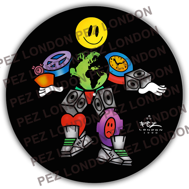 Pezman 1990 Original Rave Flyer Artwork by PEZ London image 0