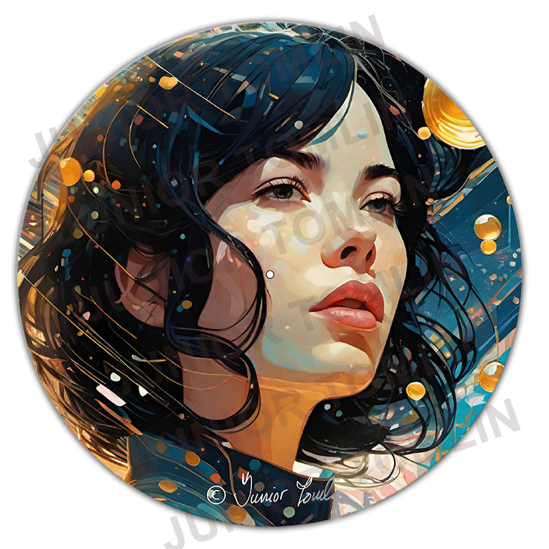 Golden Bubbles Girl -  Original artwork by Junior Tomli image 0