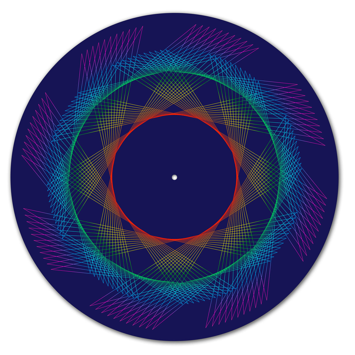 Rainbow Kaleidoscope Pattern (Navy) image 0