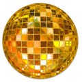 Shiny Gold Disco Ball image 0