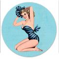 Retro Pin Up - Blue Lady image 0