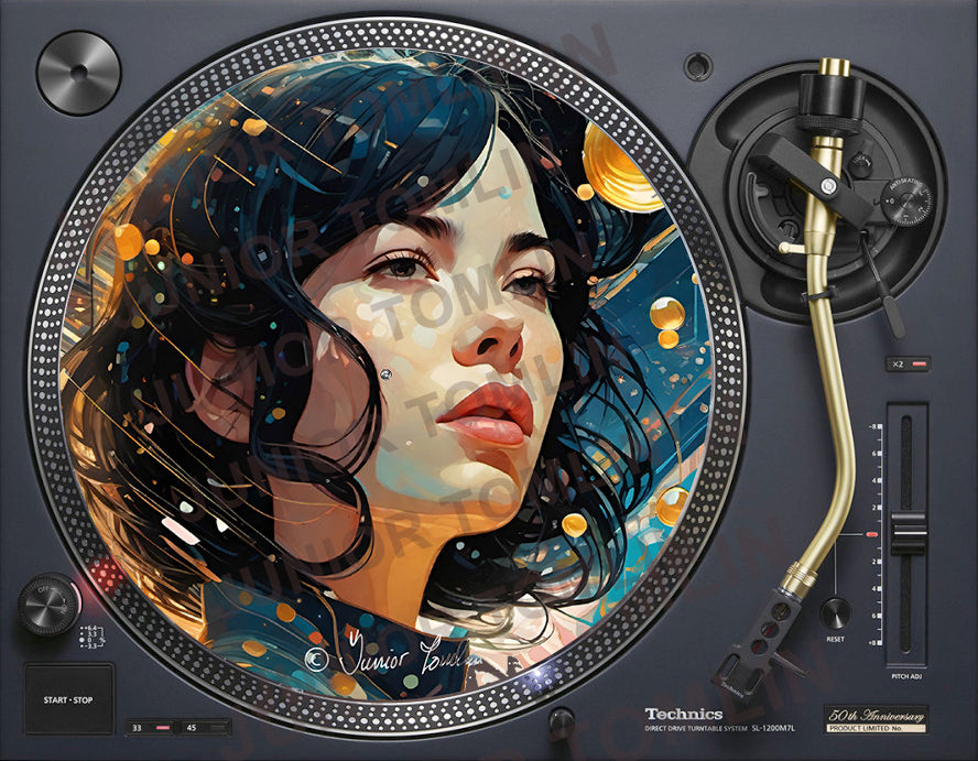 Golden Bubbles Girl -  Original artwork by Junior Tomli image 1