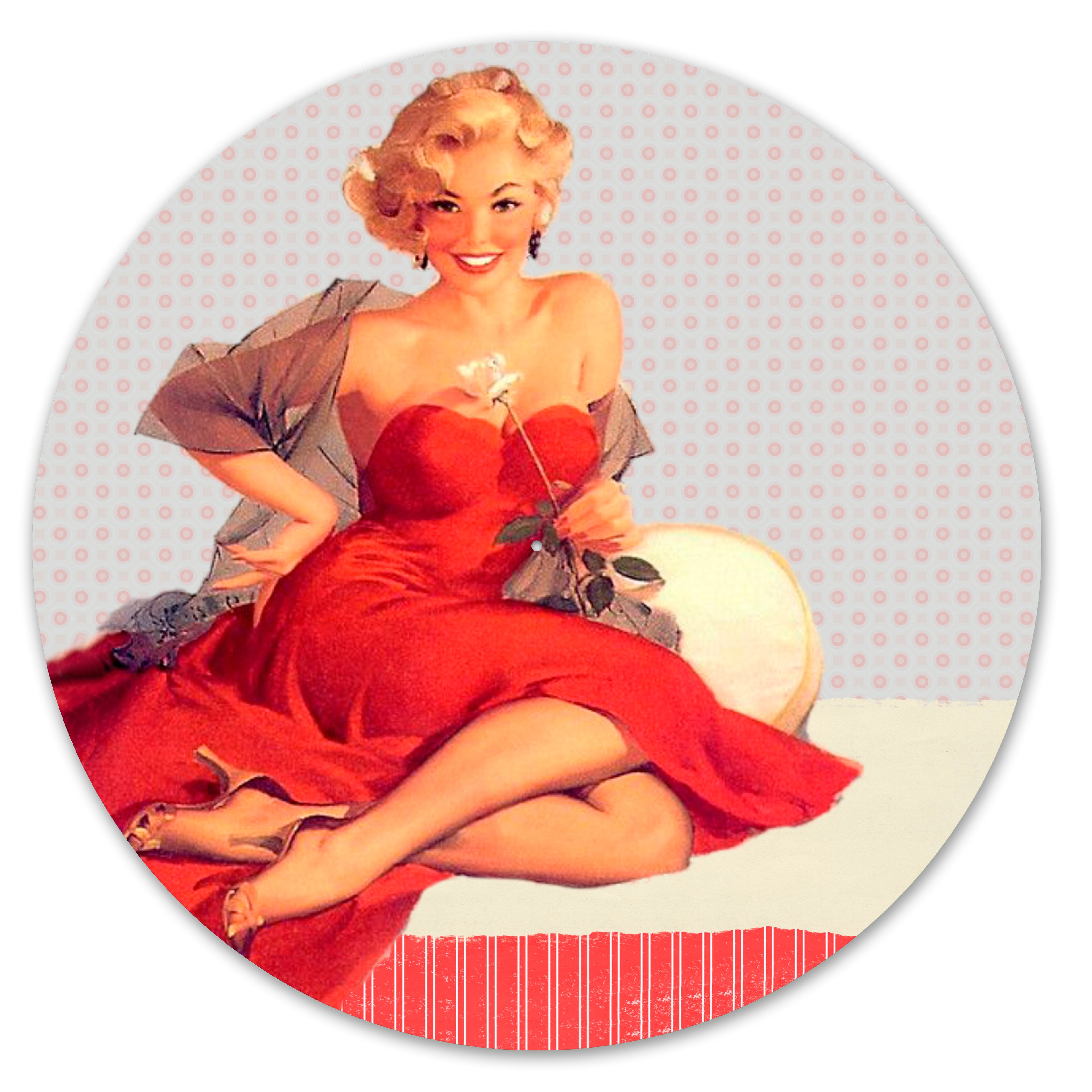 Retro Pin Up - Red Dress Lady image 0