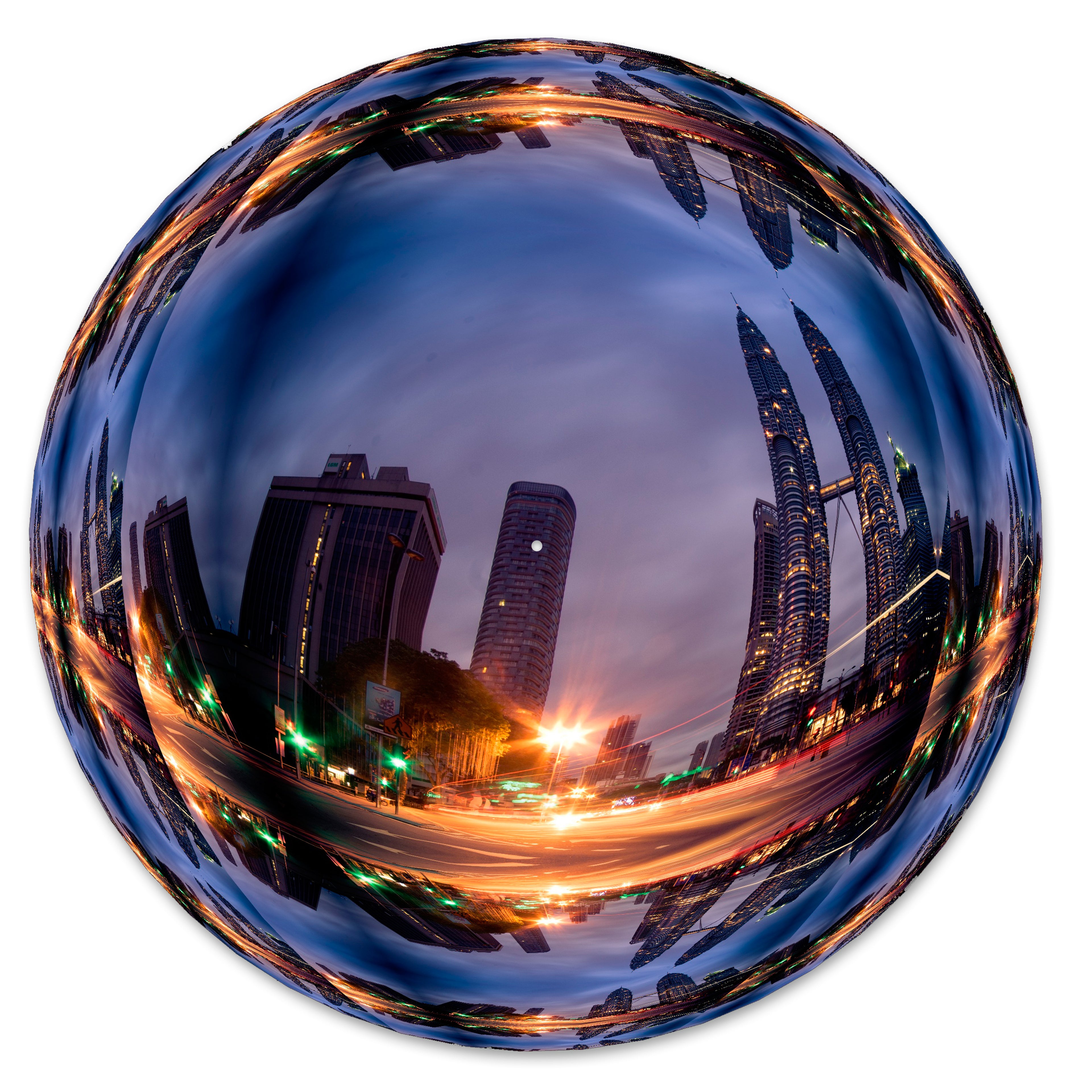 Cityscape Dusk Crystal Ball image 0