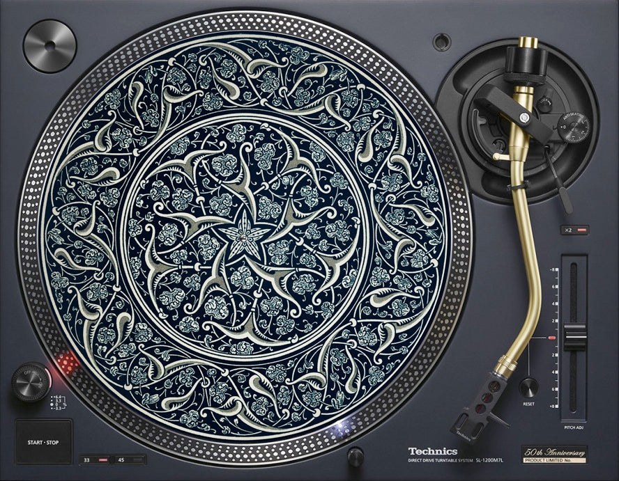 19th Century Navy Floral Pattern