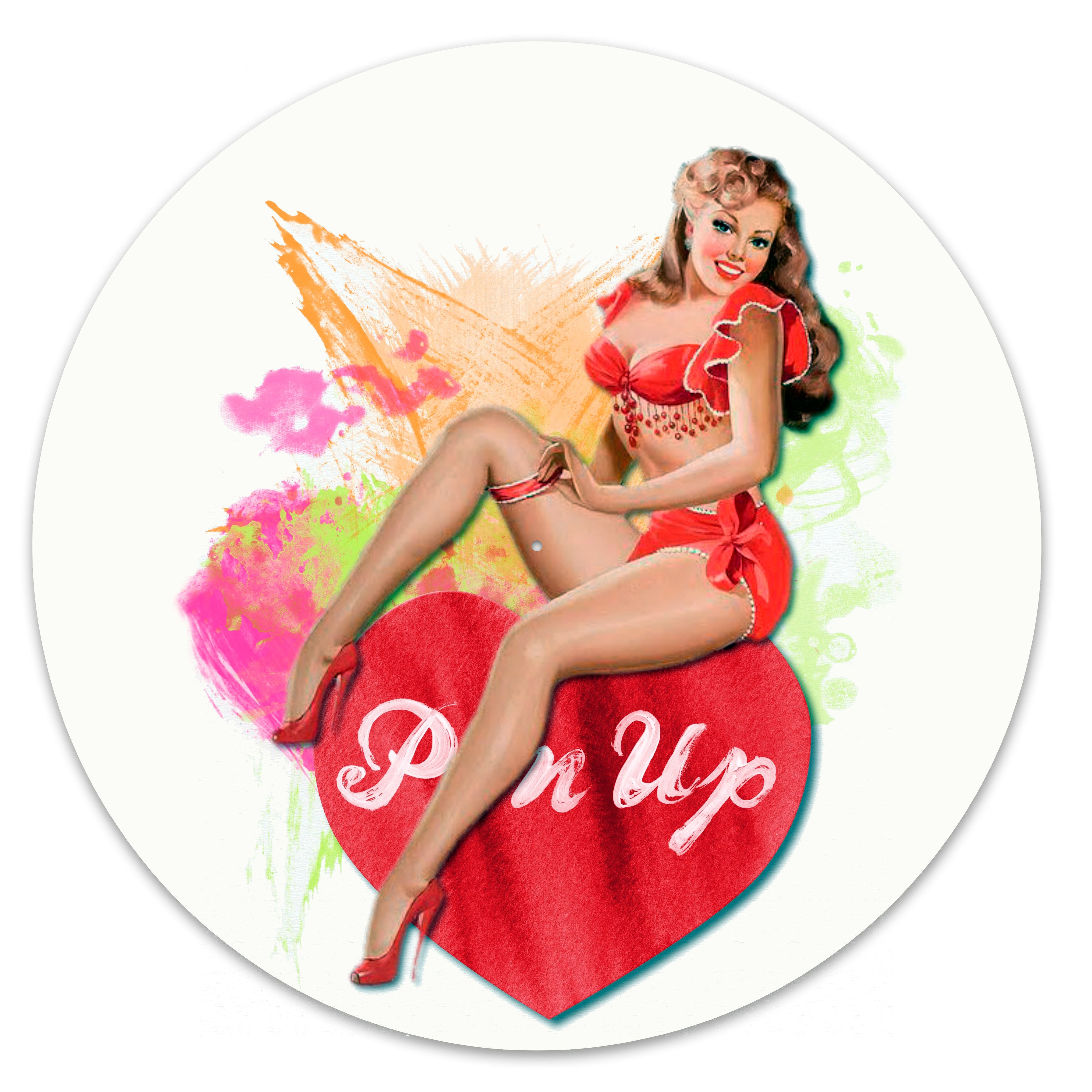 Retro Pin Up - Heart Lady image 0