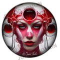 Red & White  Girl -  Original artwork by Junior Tomli image 0