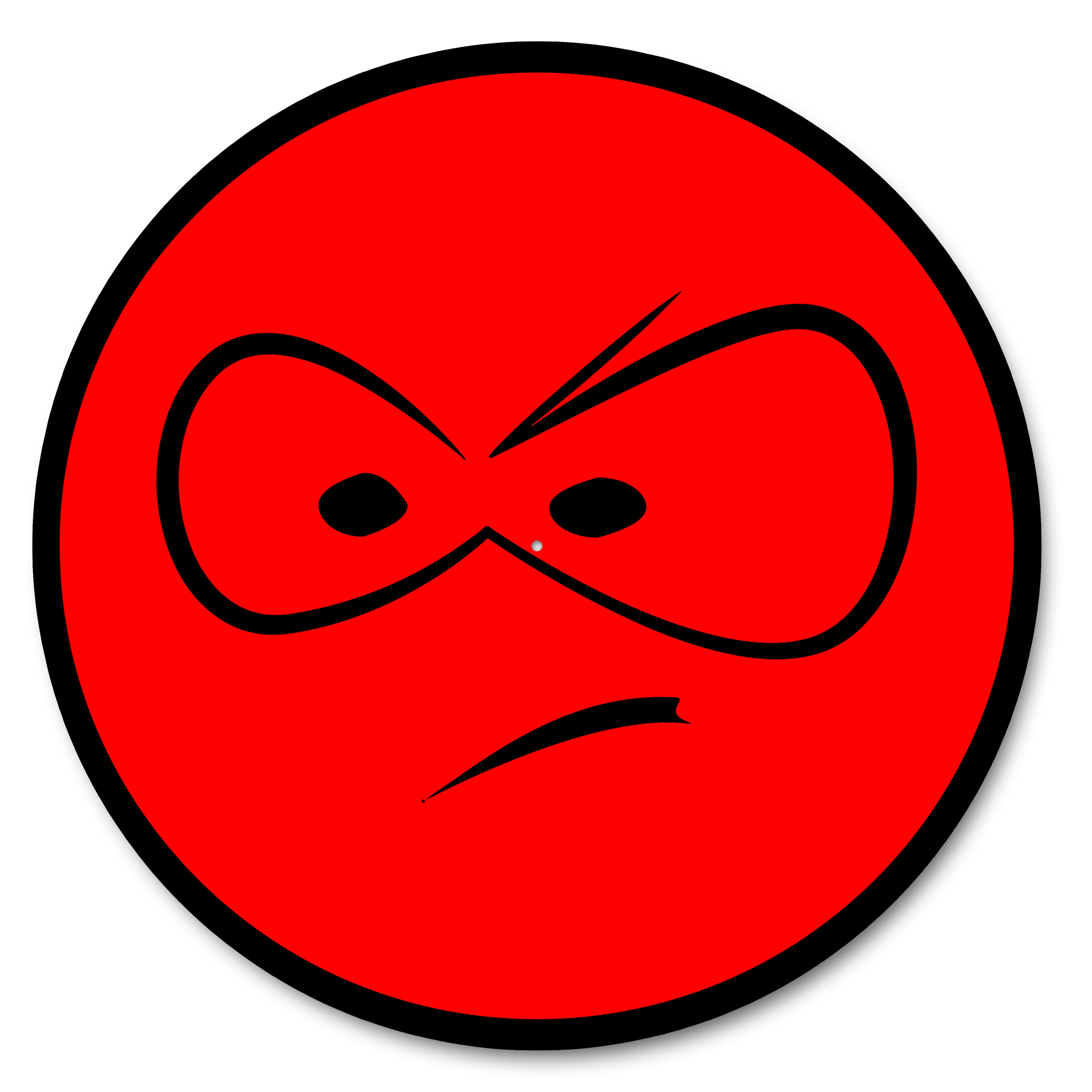Red Angry Emoji Face image 0
