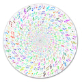 Rainbow Spiral Music Note White image 0