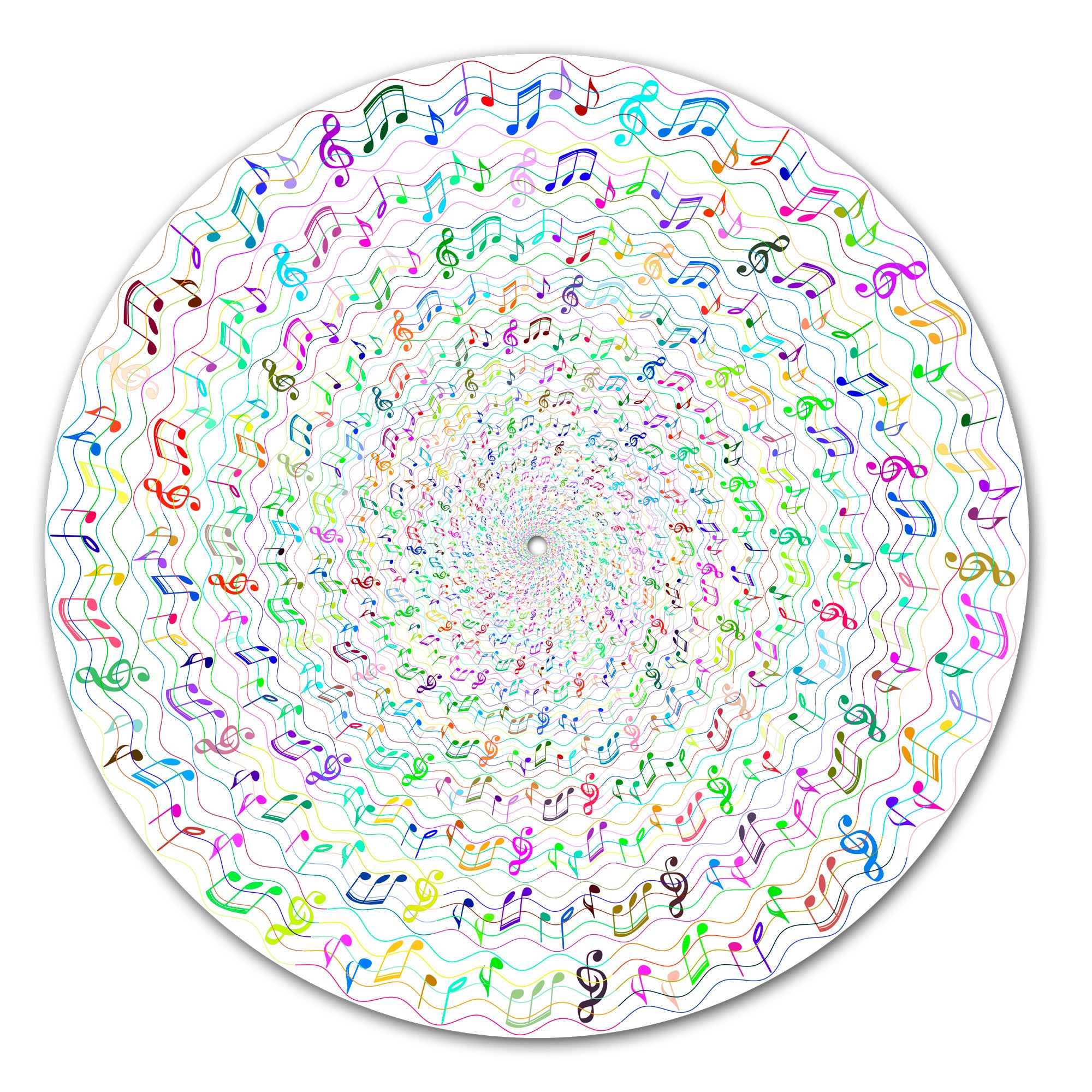 Rainbow Spiral Music Note White image 0